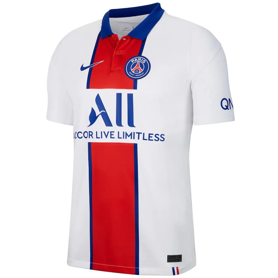 Camiseta Paris Saint Germain 2ª 2020 2021 Blanco